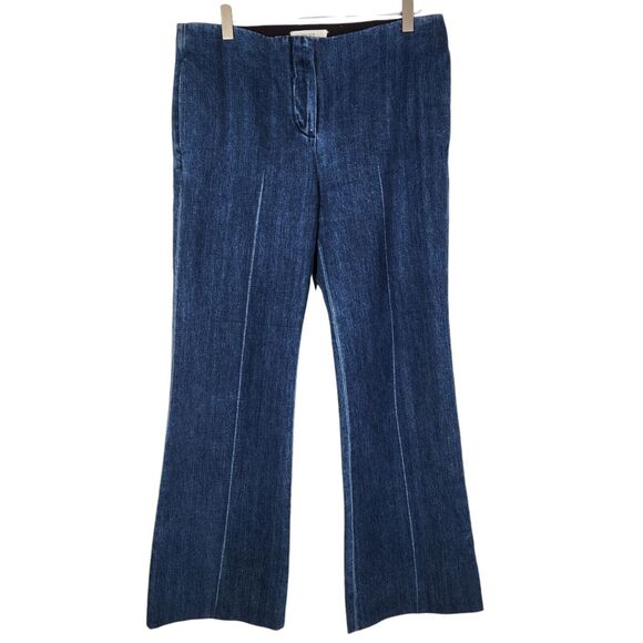 THE ROW Jeans Womens 6 Blue Keith Seamed Wide Leg Designer Denim Quiet Luxury - Picture 2 of 10